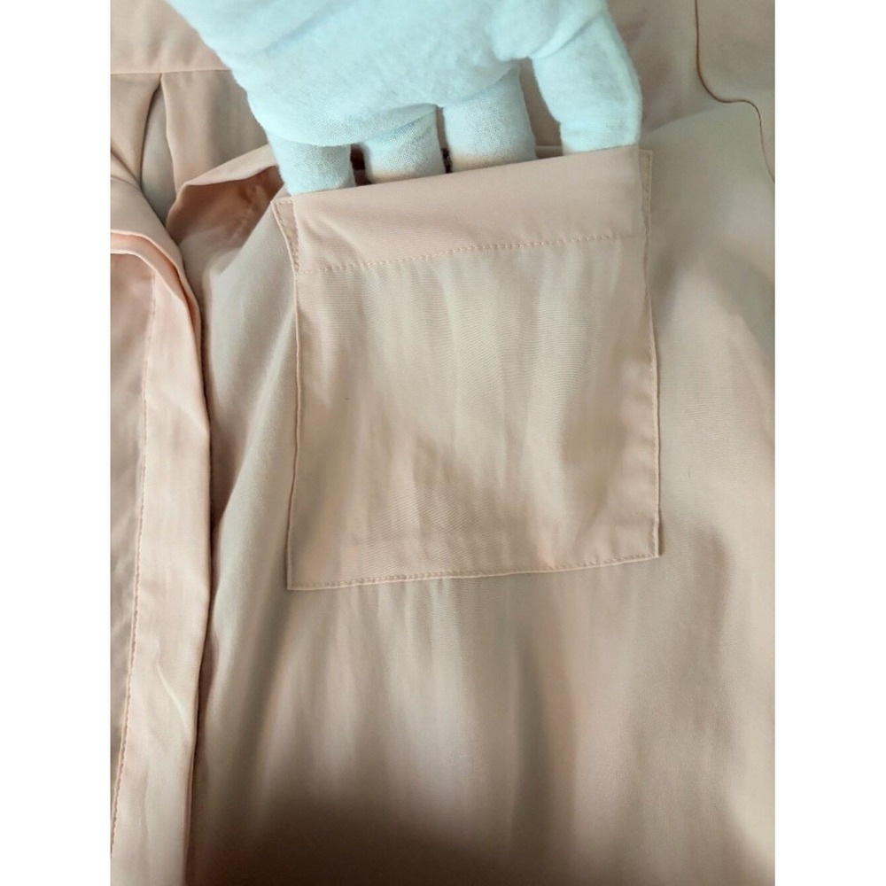 Nine West Blush Pink Button Up Blouse Womens L Long Sleeve Career Shirt Pocket - Picture 5 of 10
